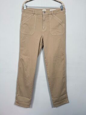 J. Jill Beige High-Rise Straight-Leg Ankle Pants, Size 12R, Great Condition